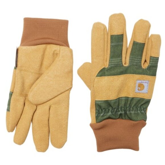 Carhartt Other - Carhartt Men's Large WA685 Duck Knit Cuff Gloves Insulated Green and Brown NWT